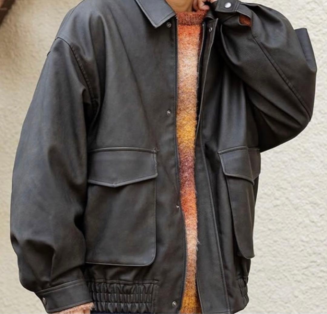 【未使用】BEAMS HEART（ビームスハート）レザー ブルゾン