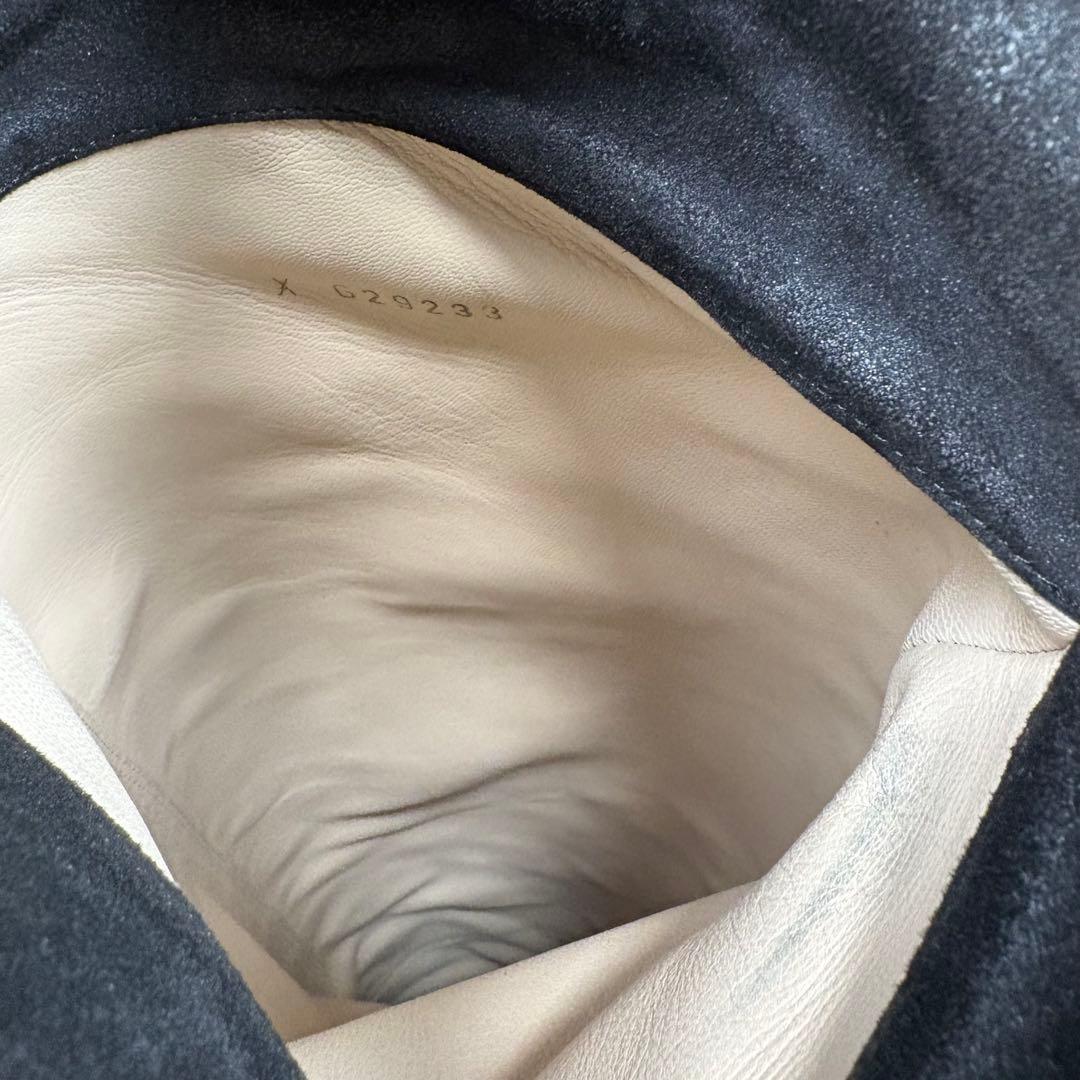 シャネル　CHANEL ココマーク　ニーハイブーツ　レザー　ブラック　36C