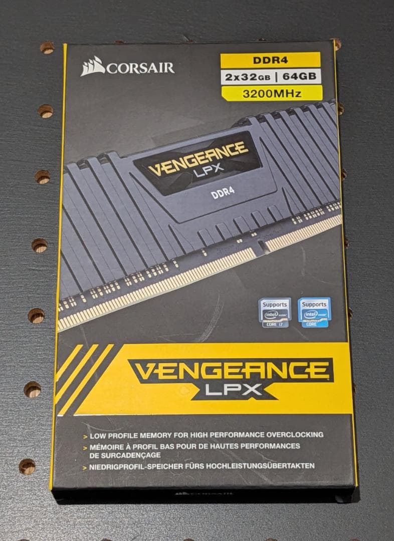 CORSAIR VENGEANCE LPX DDR4 64GB(32GB×2枚)