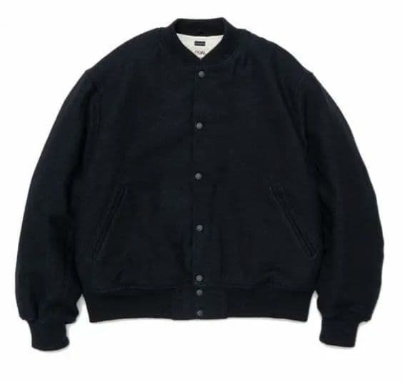 nanamica OOALスタジアムジャケット ウールリネンダークネイビー