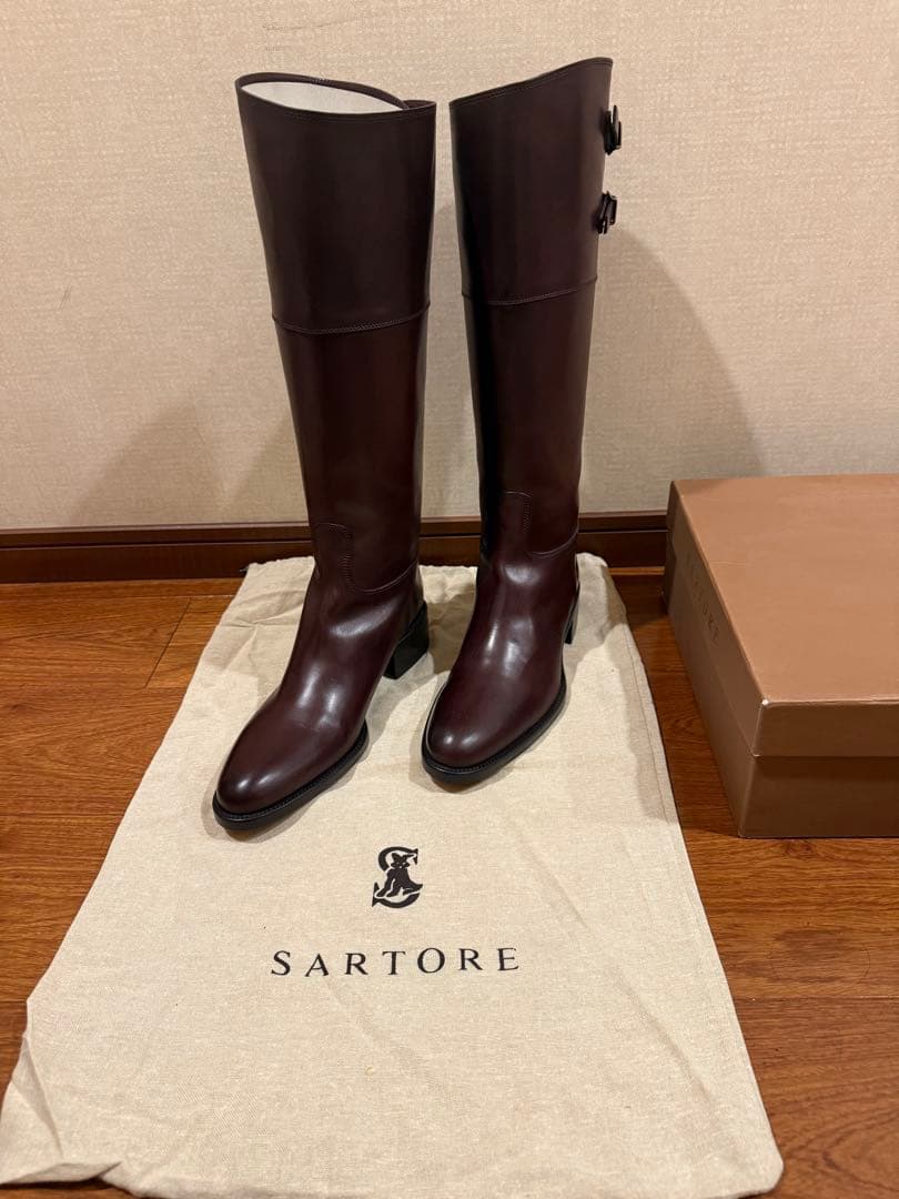 値下げ新品未使用　定番人気の「SARTORE」ジョッキーブーツ。サイズ38