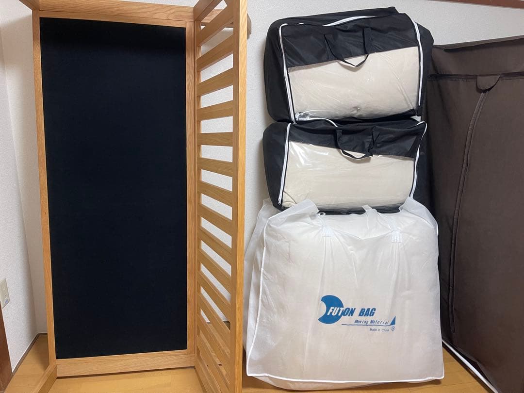 【送料込】MUJI ソファ本体木製フレーム 2.5シーター ソファカバー付