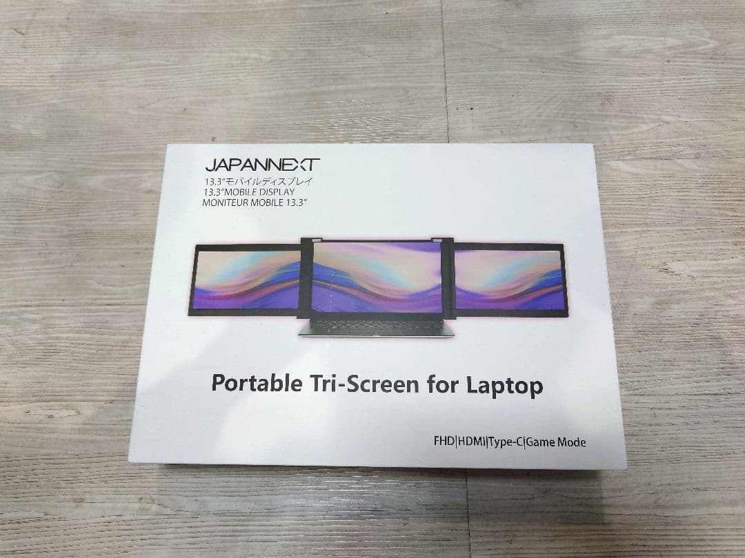 JAPANNEXT 13.3インチ モバイルモニター Tri-Screen