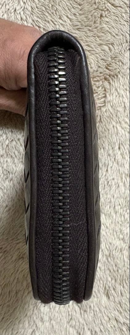 ボッテガbottegaveneta 長財布　ダークブラウン　ICチップ入り