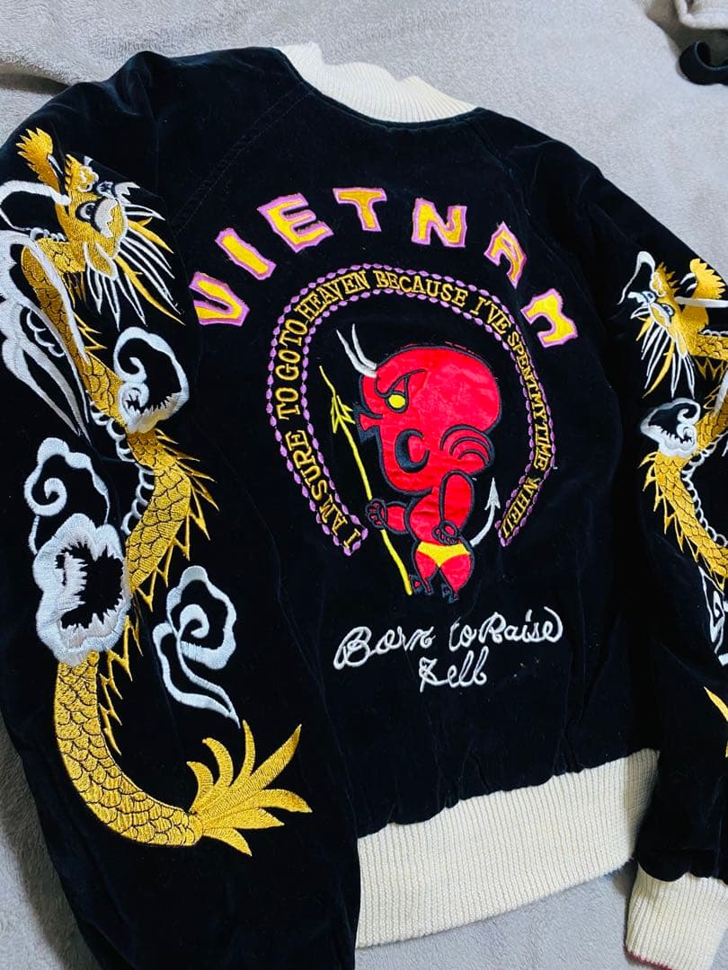 TEDMAN 別珍 ２面用 日本 スカジャン unisex レーヨン ベトジャン