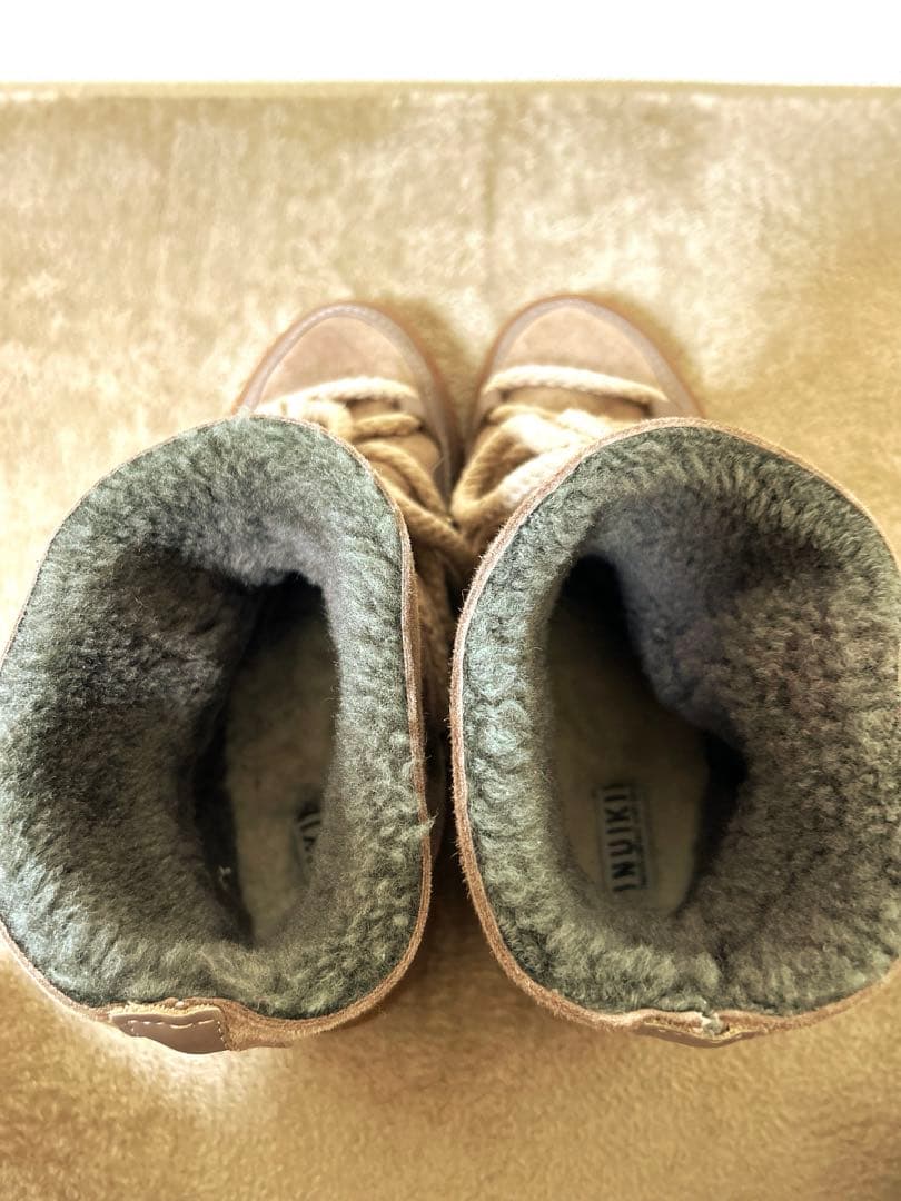 INUIKIIブラウン ムートンブーツ　38