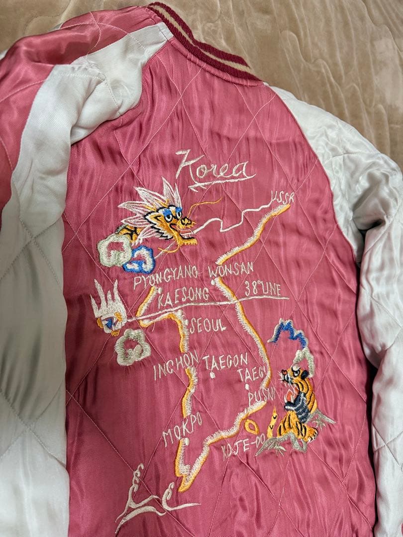 日本製 港商 テーラー東洋 ２面用 別珍 ブッダ 限定スカジャン vintage