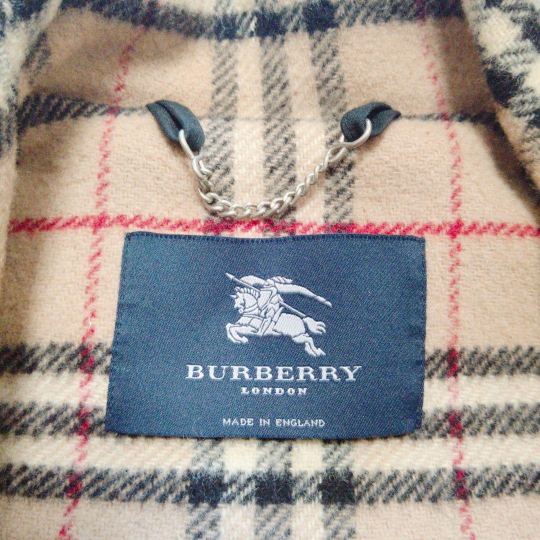 定番人気　BURBERRY　ダッフルコート　ウール　黒　ブラック　大きいサイズ