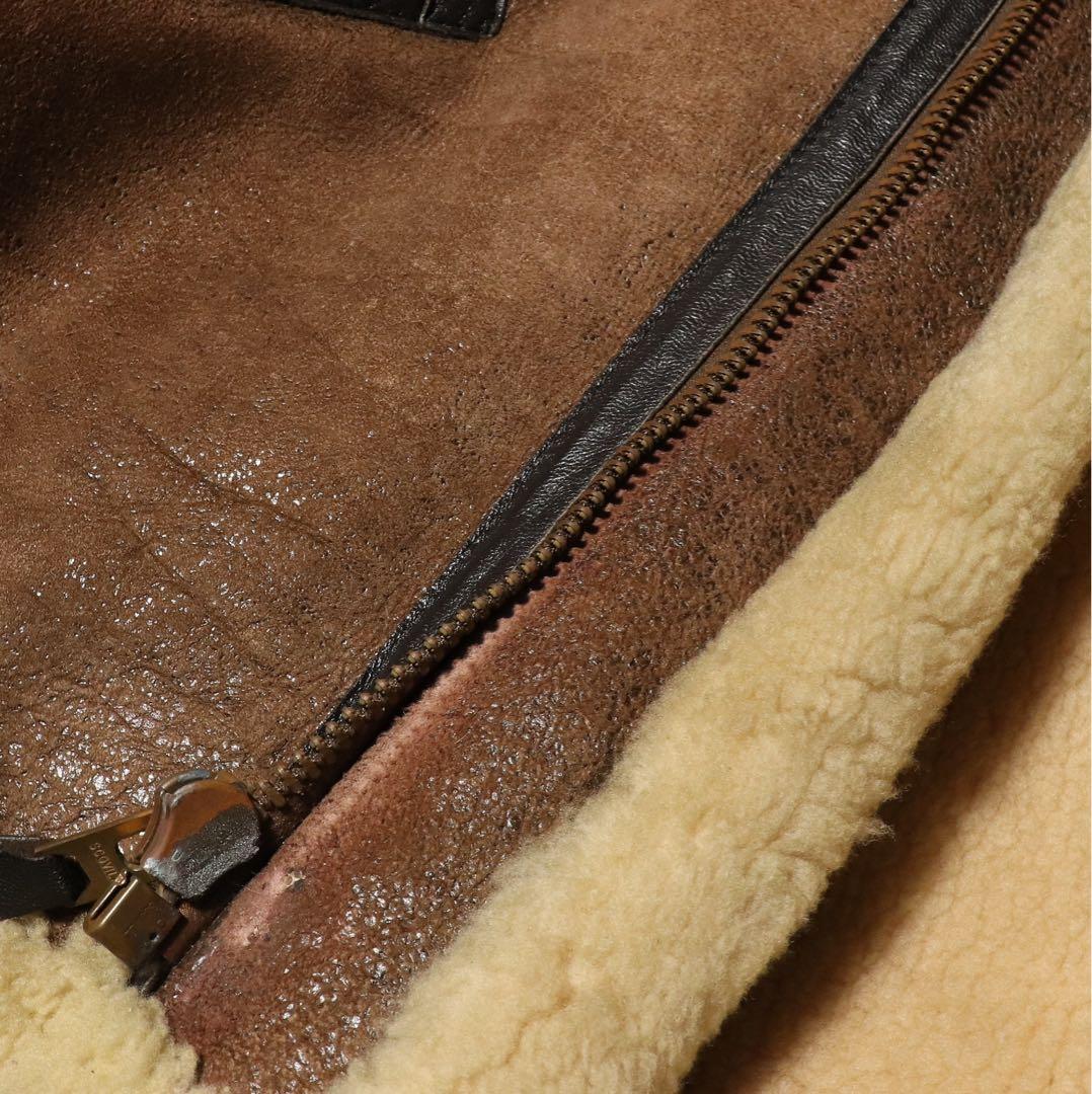 XL★80s★USA製★ゴールデンベア★B9 フライトジャケット★ムートン★40