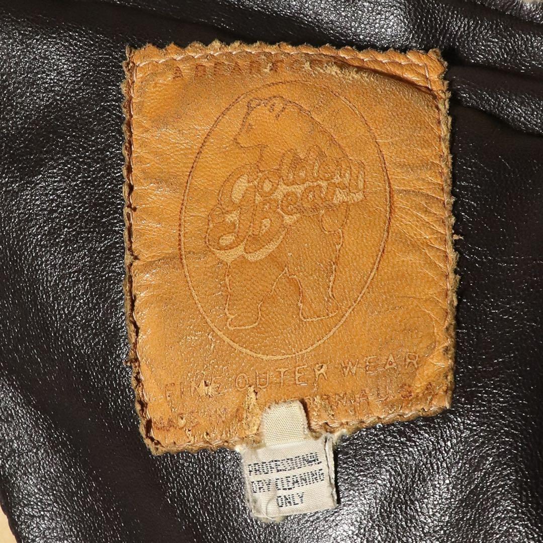 XL★80s★USA製★ゴールデンベア★B9 フライトジャケット★ムートン★40