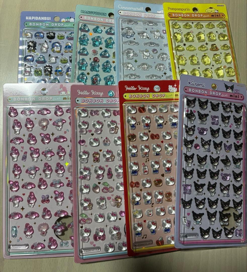 サンリオ　ボンボンドロップシール　ミニ　全種