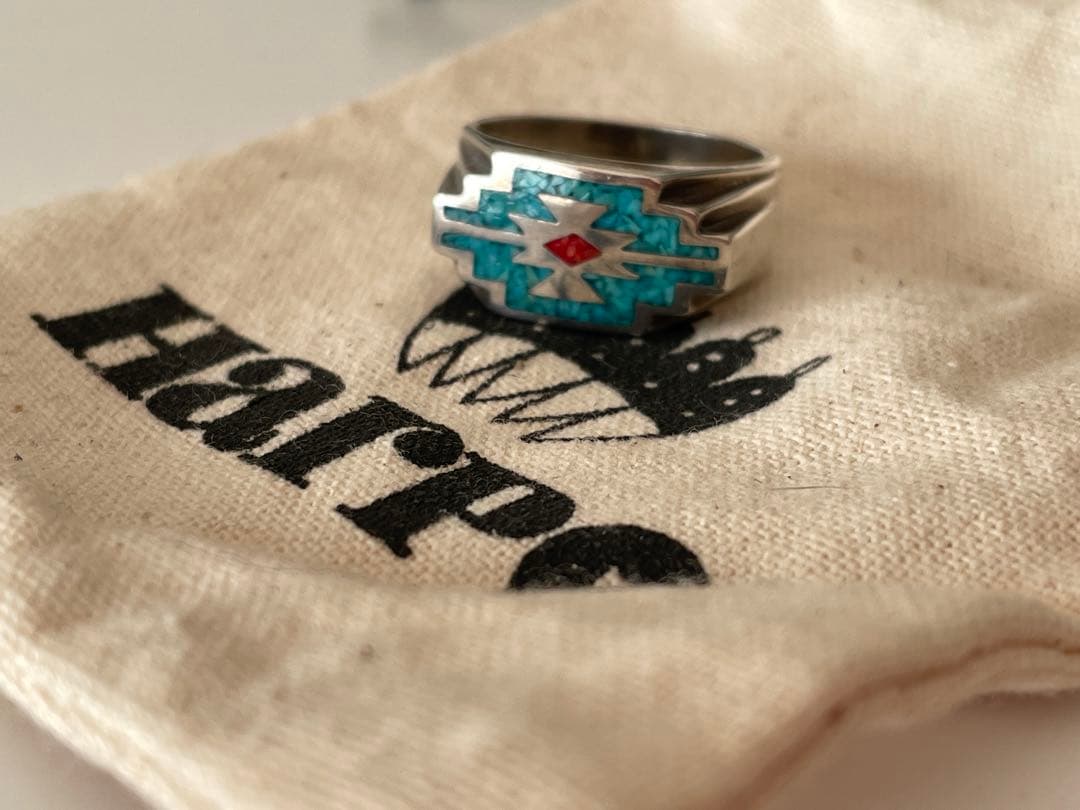 【Harpo】ターコイズ シルバーリング 20号