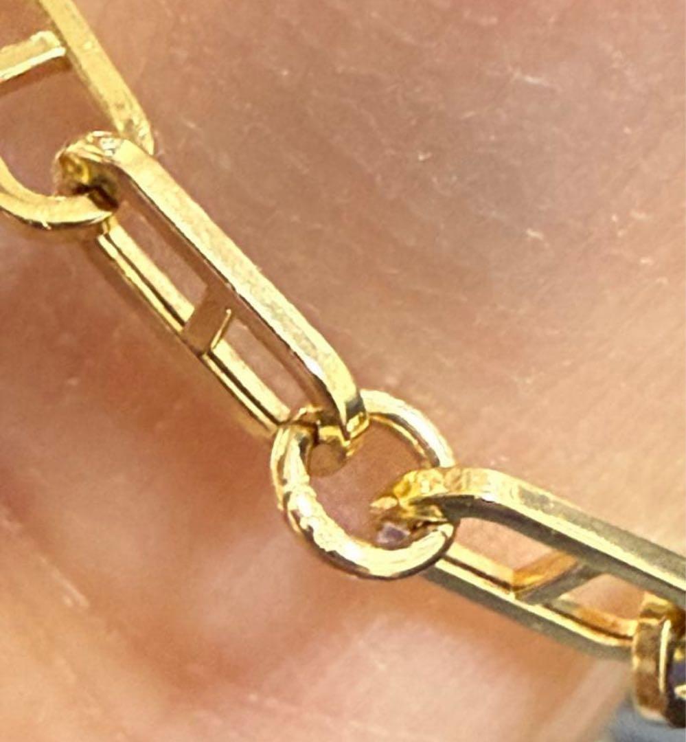 K18 ペーパークリップ アンカー チェーンリング