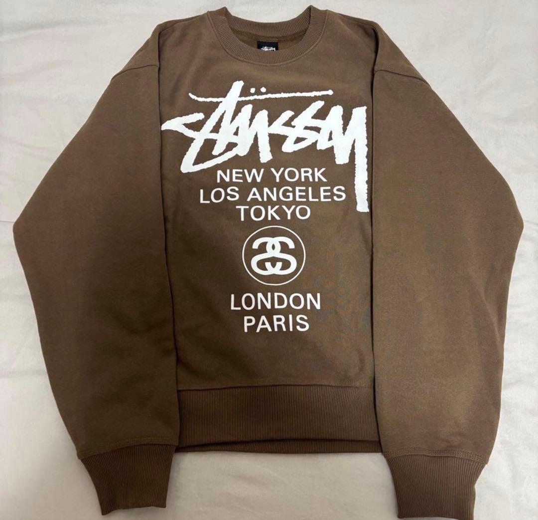 stussy ワールドツアー スウェット ブラウン