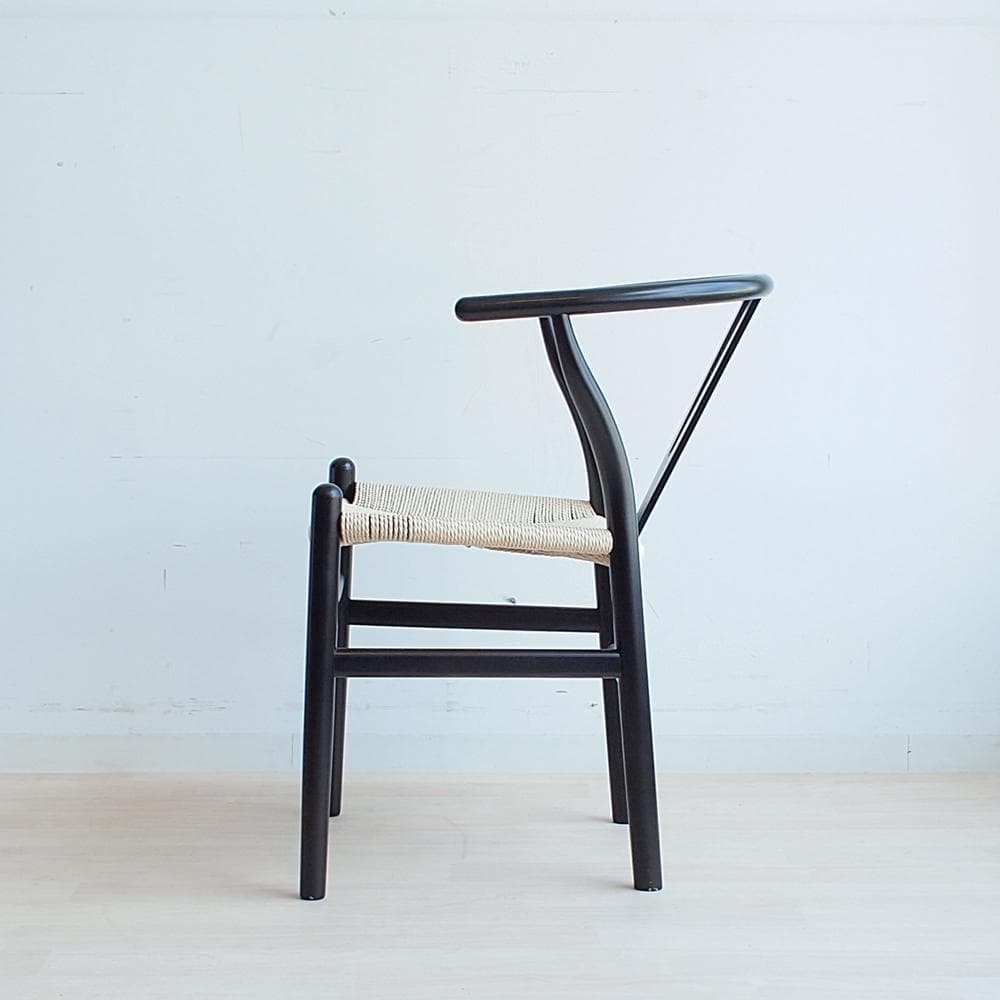 リプロダクト Yチェア ブラック/黒フレーム 椅子 デザイナーズ 北欧 名作椅子