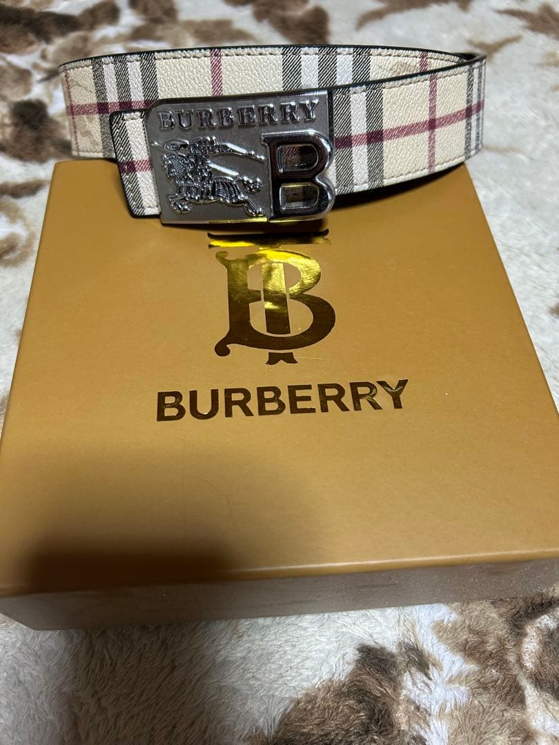 BURBERRY チェック柄 レザーベルト 専用