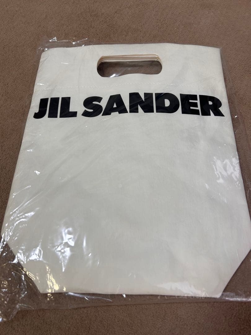 JIL SANDER+ ホワイト マフラー フリンジ付き