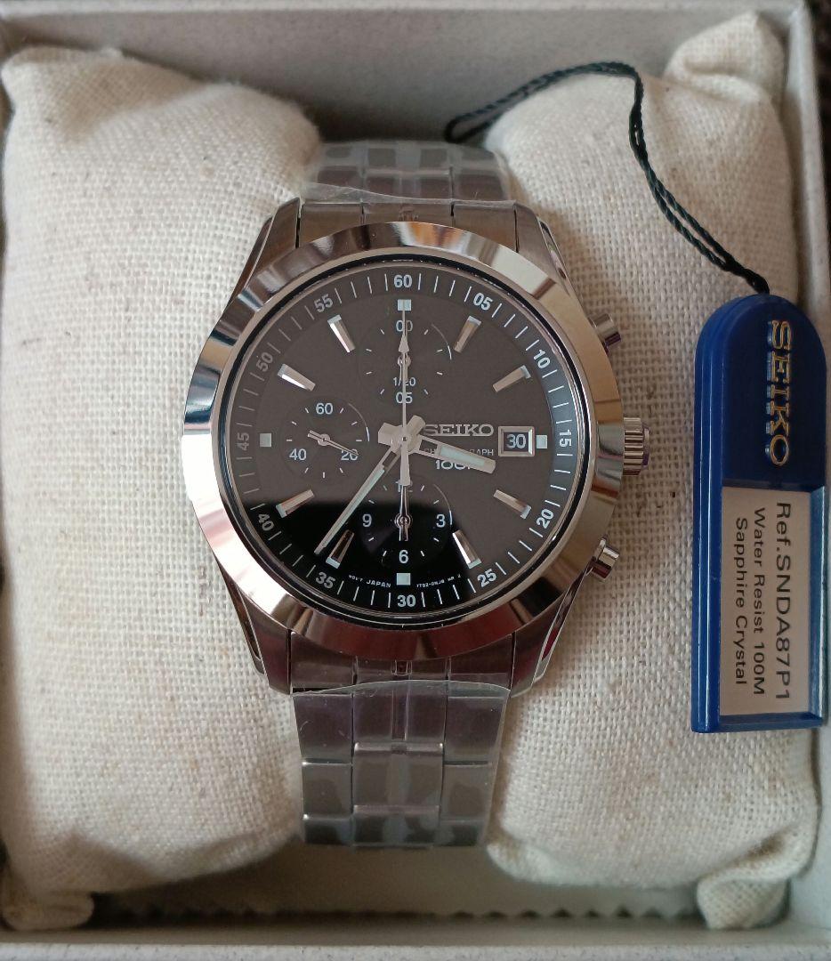 新品♪サファイアガラス！ SEIKO セイコー クロノグラフ SNDA87P1