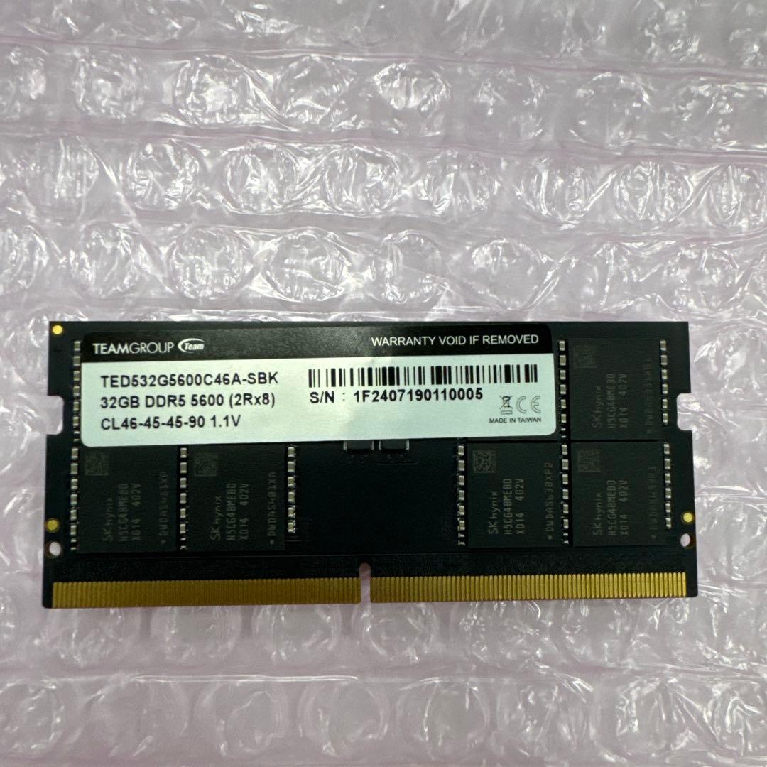 TEAMGROUP 32GB DDR5 5600MT/s メモリー