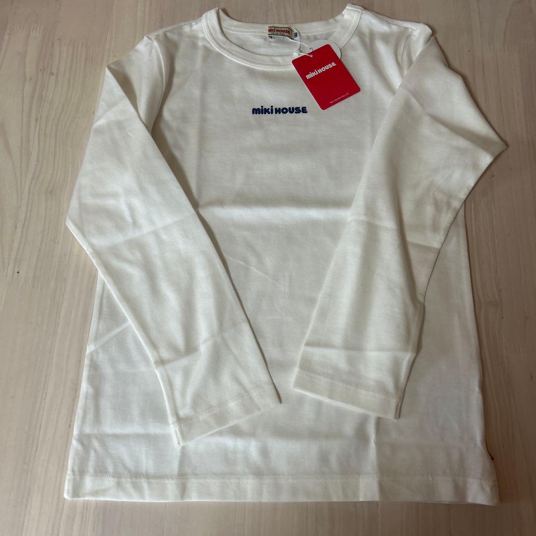 新品 未使用DOUBLE.B デニムパンツ ミキハウス ズボン ロンT白 140