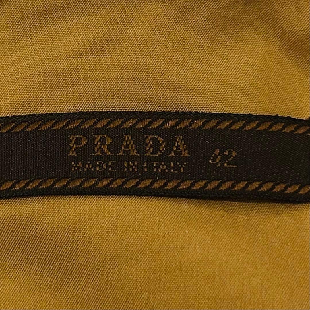 美品 プラダ トライアングルモチーフ オーバーサイズ 長袖 シャツ ウィメンズ