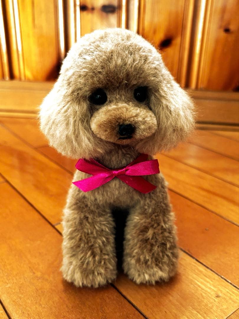 毛糸+羊毛フェルト トイプードル