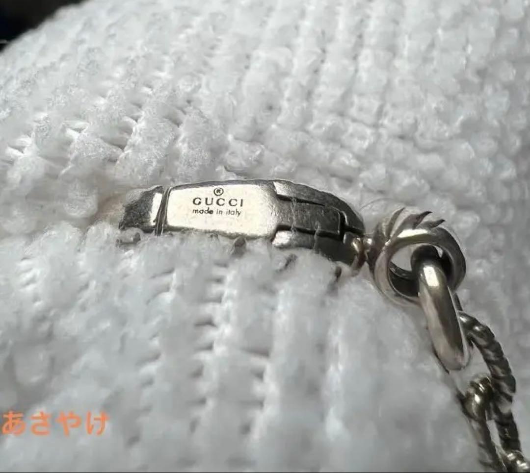 GUCCIネックレス　インターロッキングGシルバー(刻印あり)