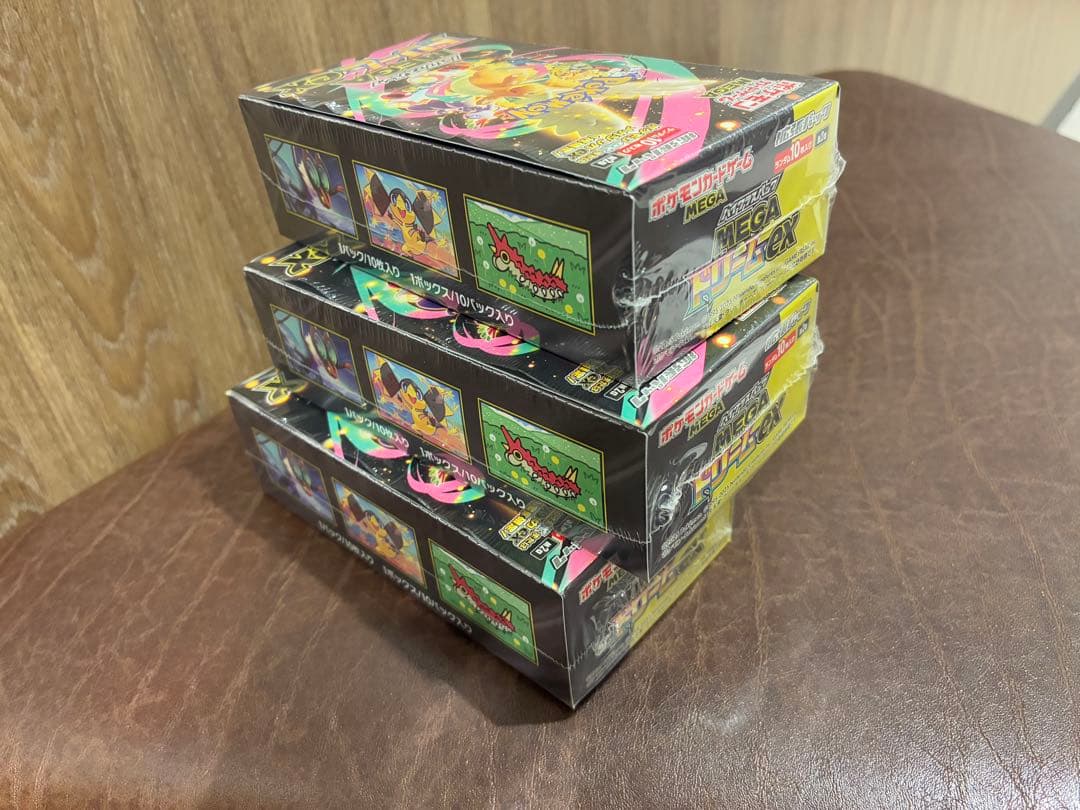 ポケモンカード MEGA ドリームex 3BOX シュリンク切込のみ　ペリペリ有
