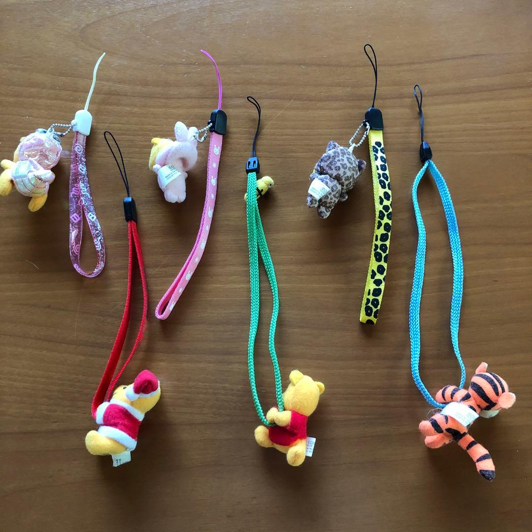 ストラップ　くまのプーさん（アニマル着ぐるみなど）【６個セット】