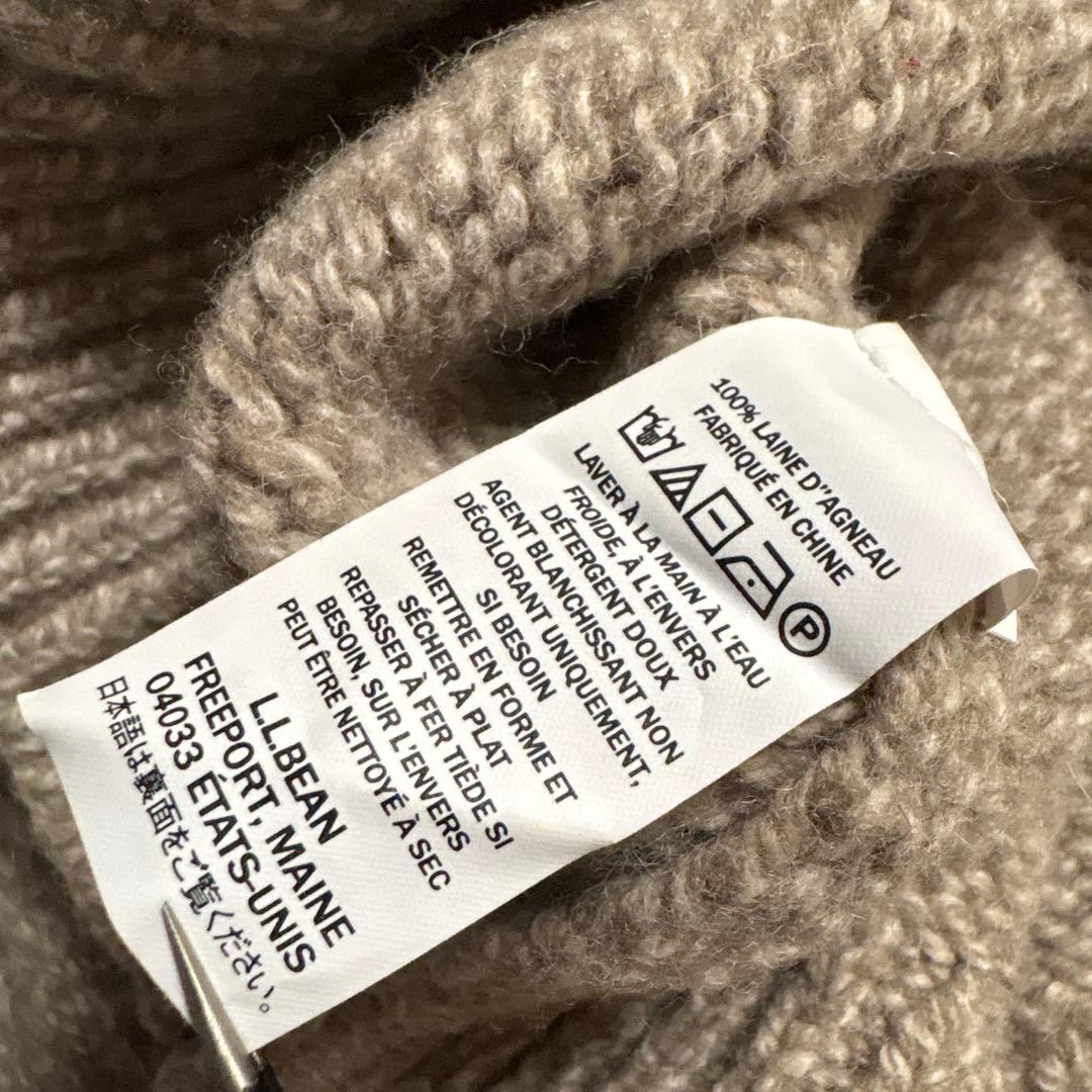 極美品 00s L.L.Bean ラムウール ヘンリーネック ニット セーター