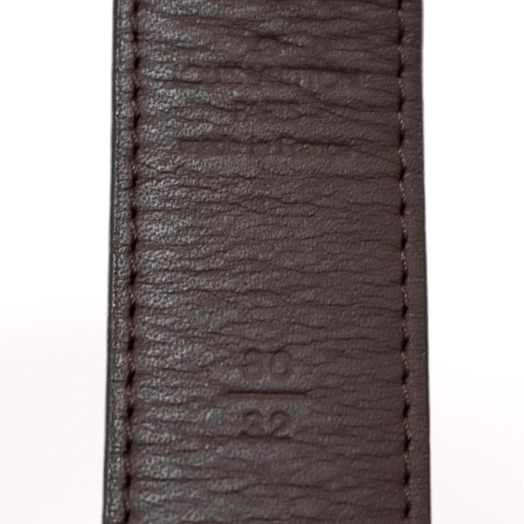 ルイヴィトン ダミエ サンチュール ベルト 80/32 箱・袋付き 銀 1012