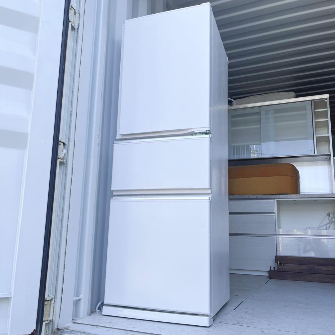 取付無料！高性能三菱おしゃれホワイトインテリア自動製氷付き3ドア冷蔵庫！洗濯機