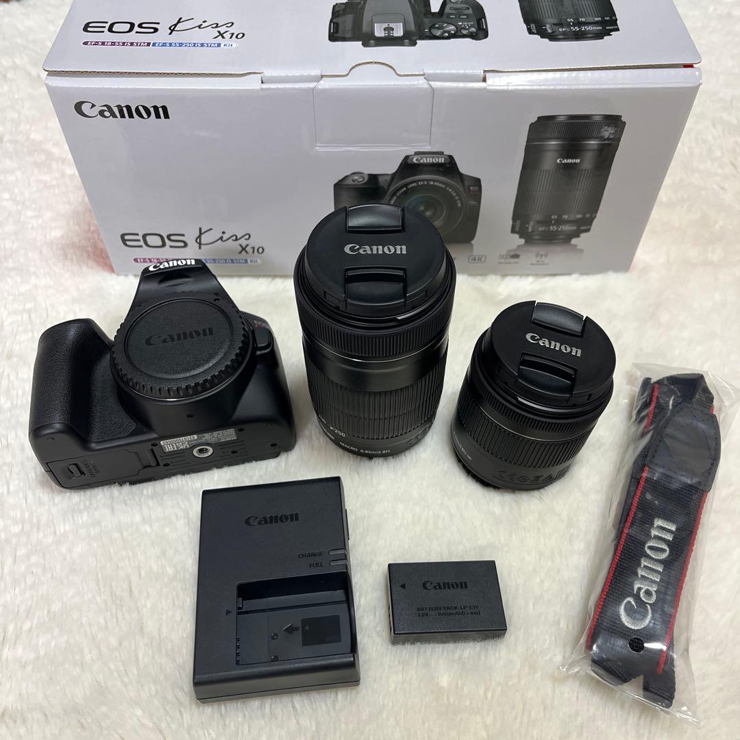 Canon eos kiss x10 ダブルズームキット ブラック