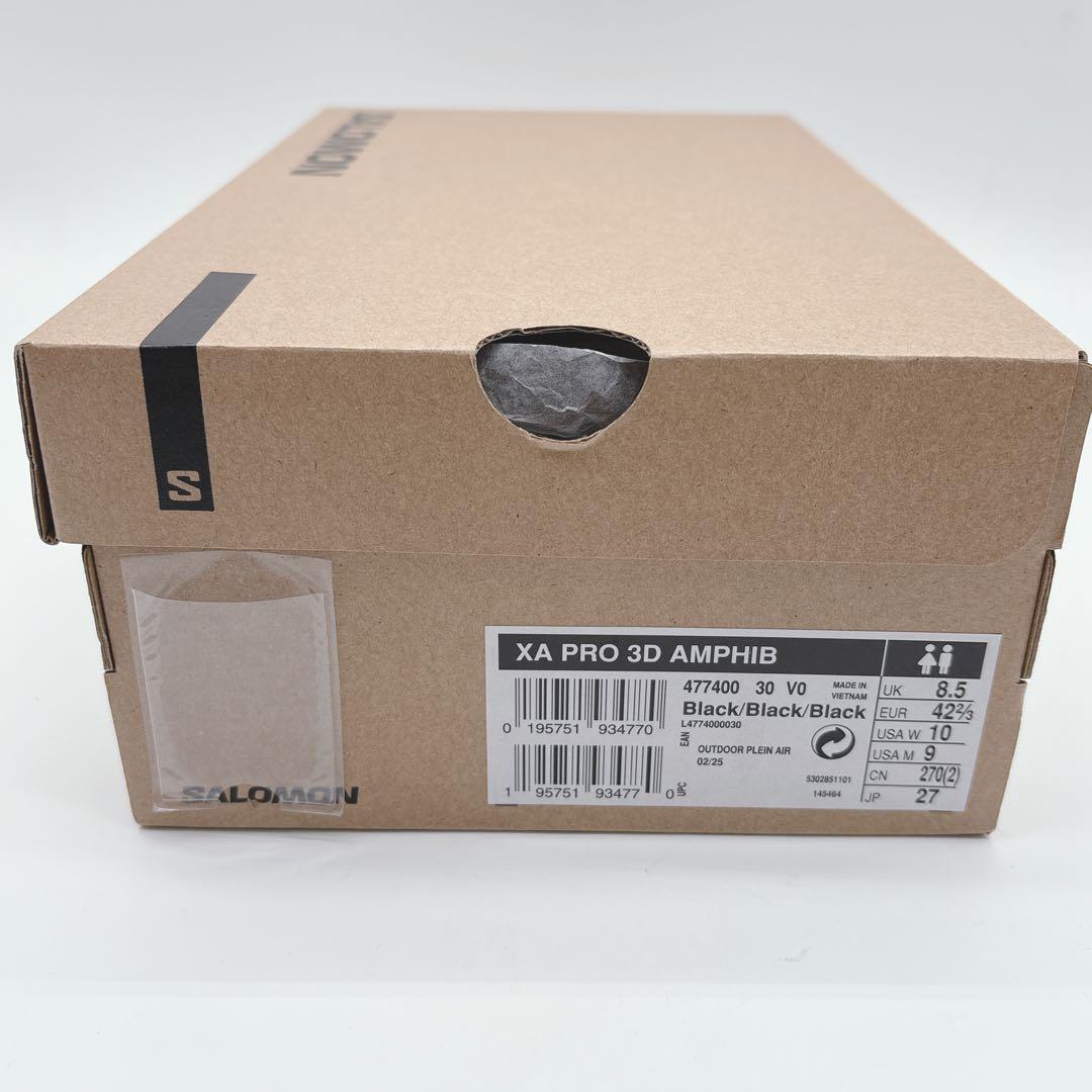 未使用級✨SALOMON XA PRO 3D AMPHIB 27cm 黒　箱付き