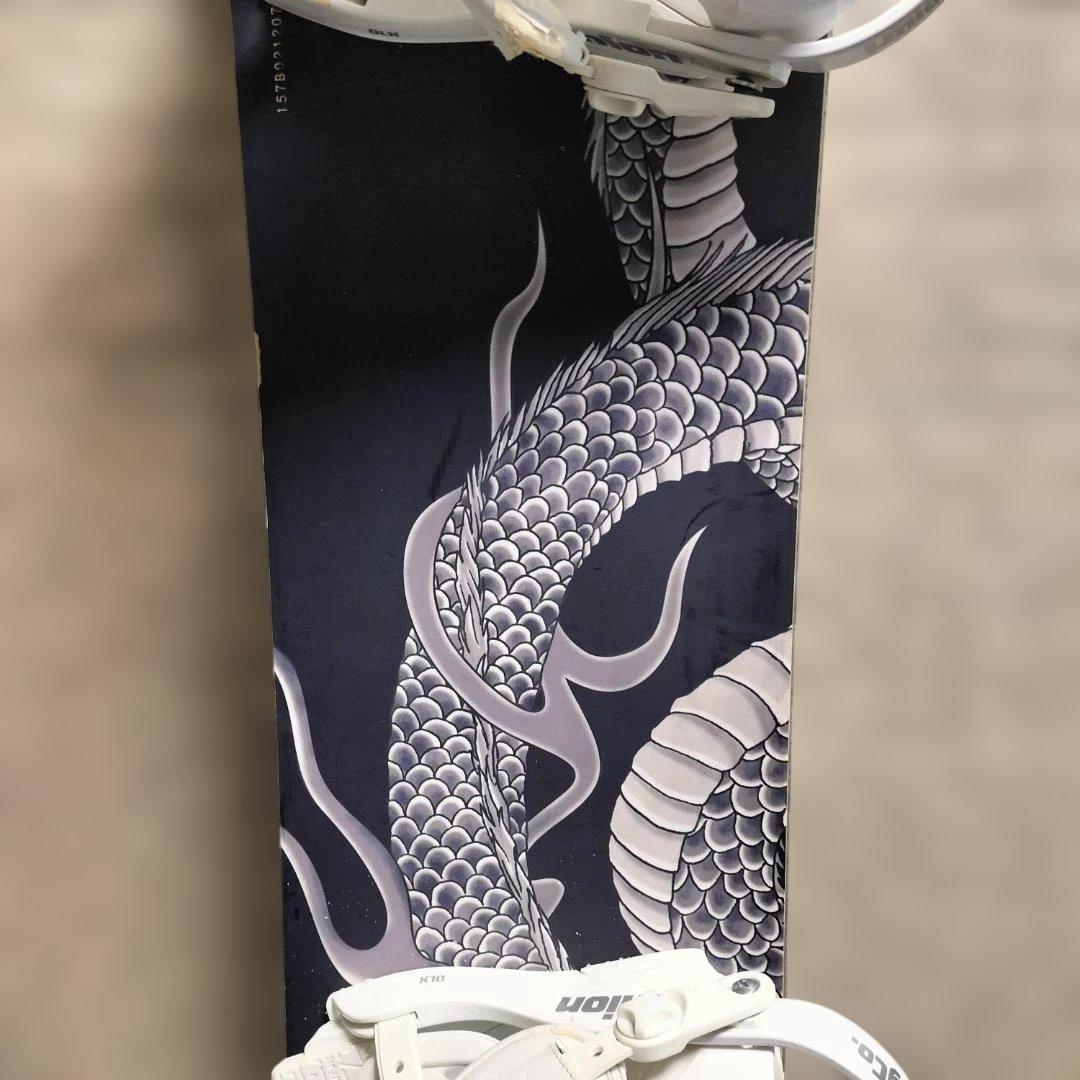 【眞空雪板等】スノーボード 3点セット（龍・ドラゴン）＋Unionビンディング