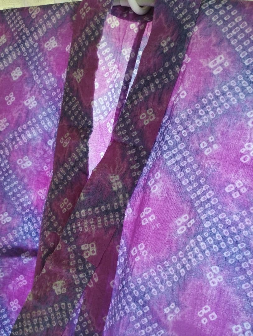 絞り浴衣 紫 ピンク Lサイズ～ 観劇 LIVE 有松鳴海絞り 高級