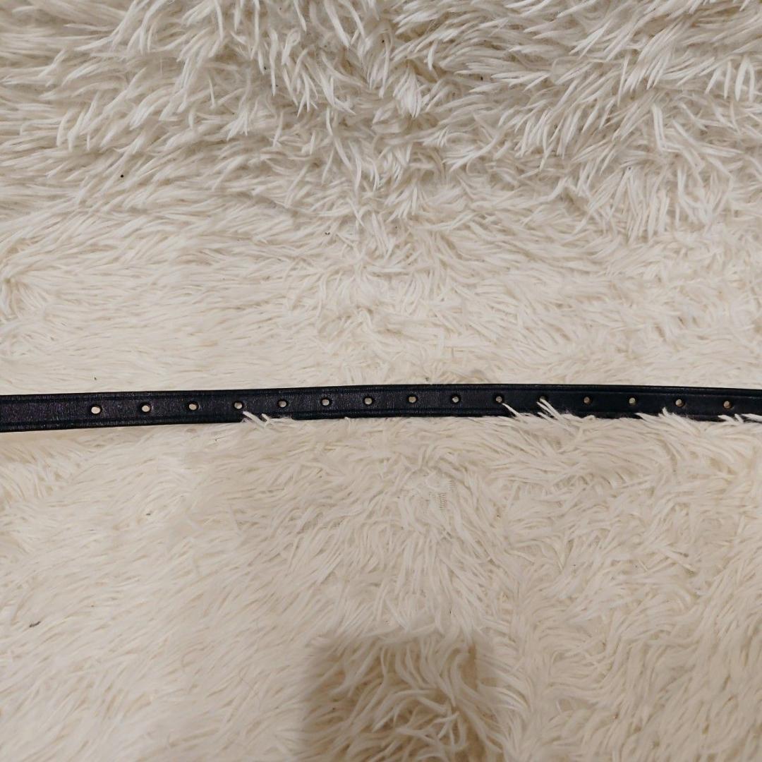 美品 monitaly モニタリ ベルト ブラック シルバーバックル レザー 黒