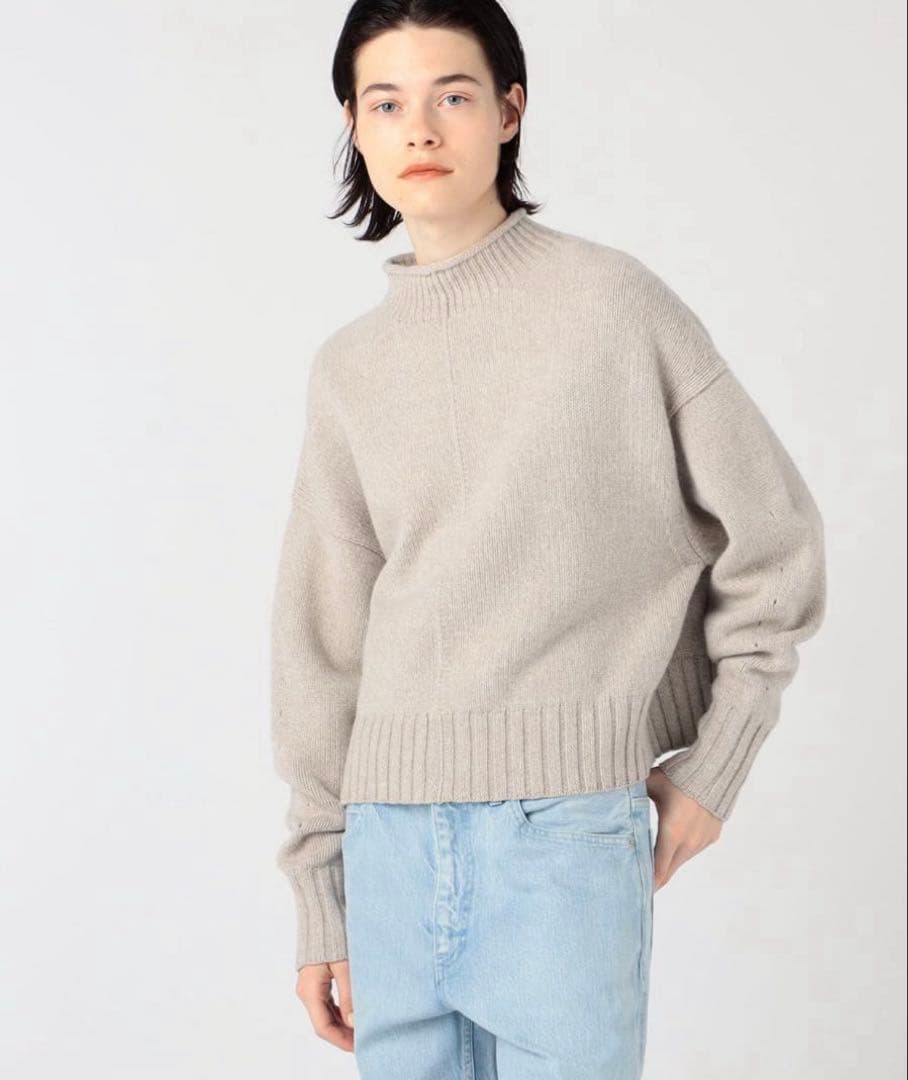 【美品】トゥモローランド ✴︎ラムカシミヤビルドネックプルオーバー グレー