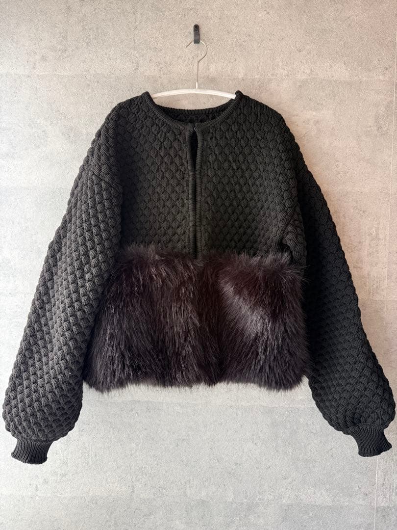 maisondeDolce.ファーリーNT ニットカーディガン