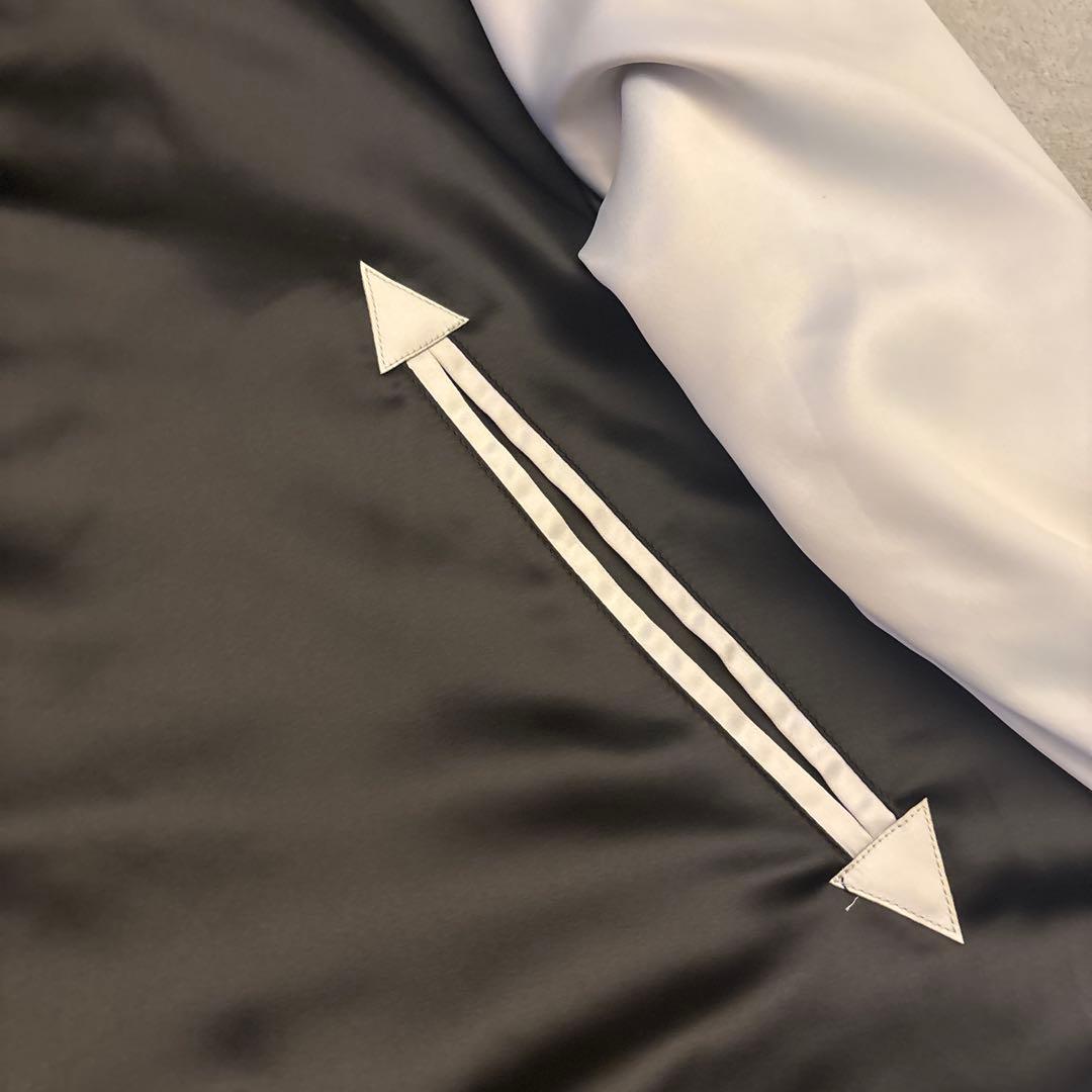 未使用級✨KARAKU 神奈川沖浪と波乗り猫 スカジャン サテン 2XL 刺繍