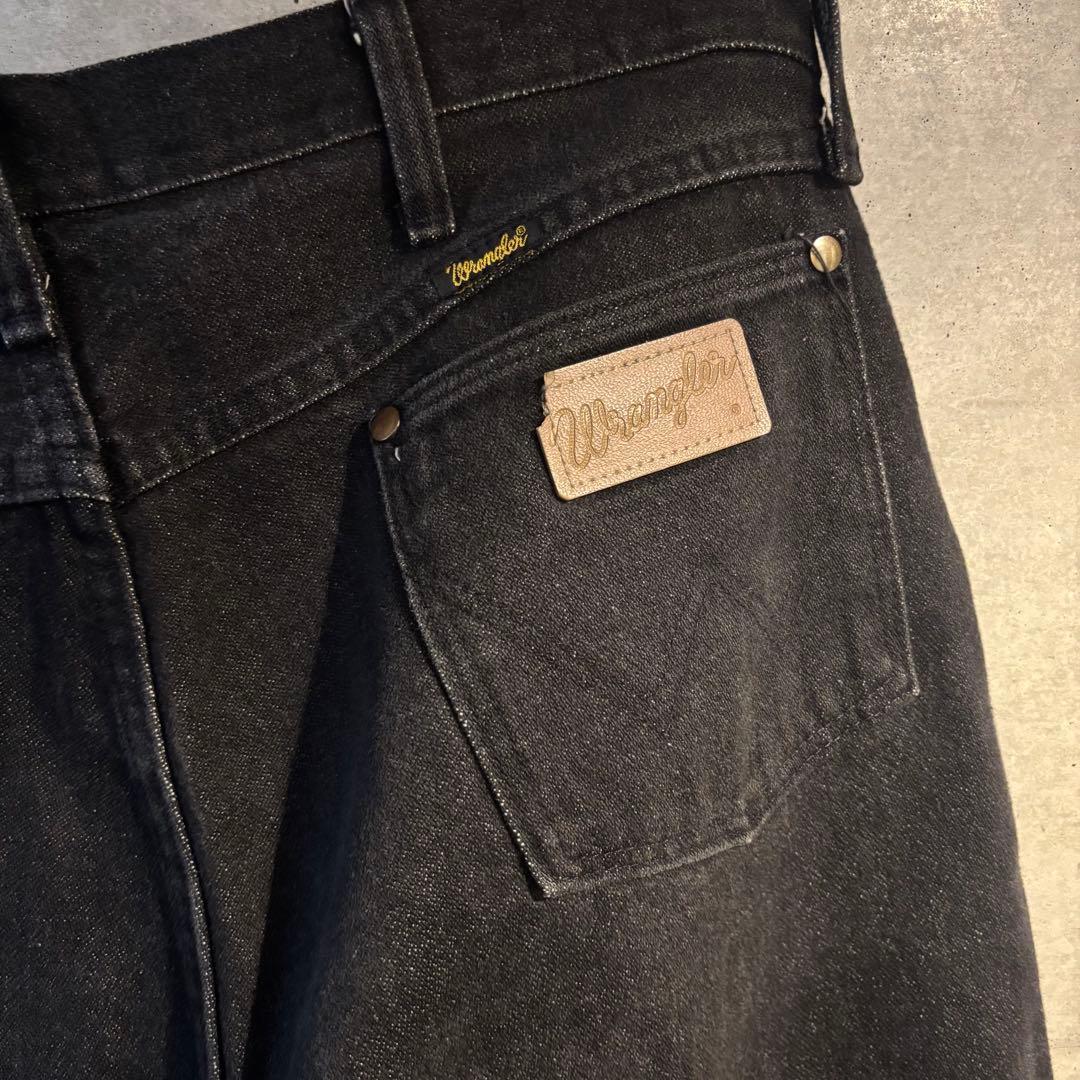 先染め 90s USA製 ラングラー 13MWZ ブラックデニム