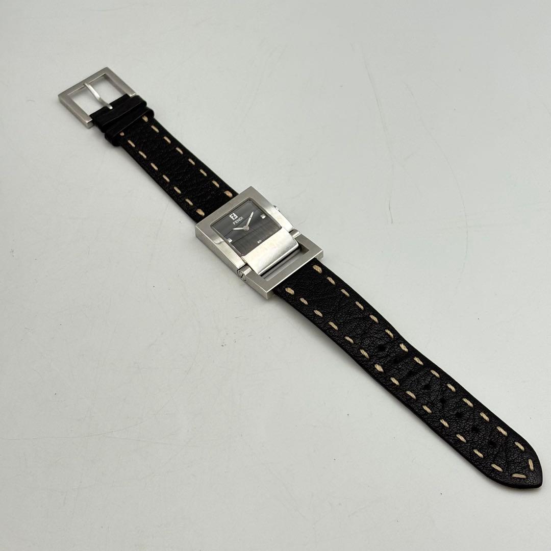 フェンディ クォーツ メンズウォッチ ブラック スクエア0724-S6491sh