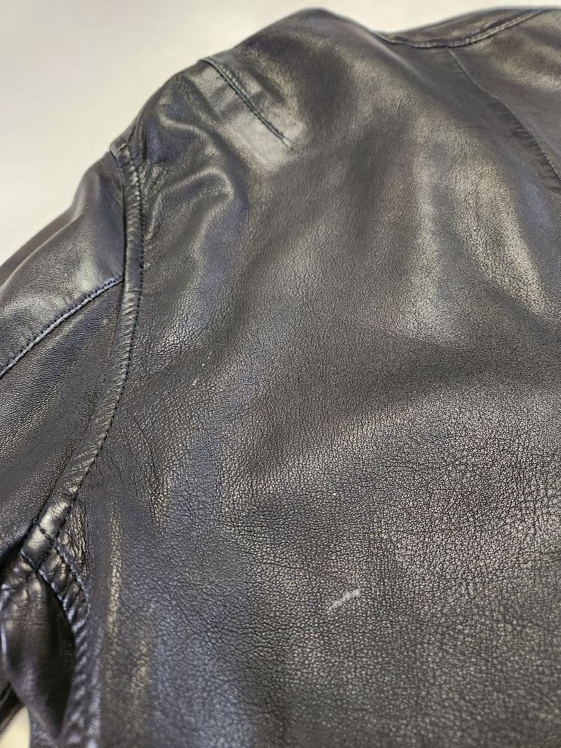 トゥモローランド　BLUE WORK　ラムレザー　シングル　ライダース　黒　M