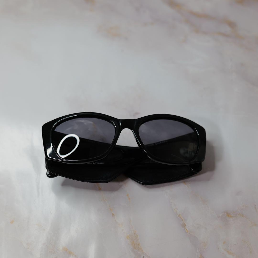 CHANEL シャネル ヴィンテージ レザー サングラス Y2K 1988 レア