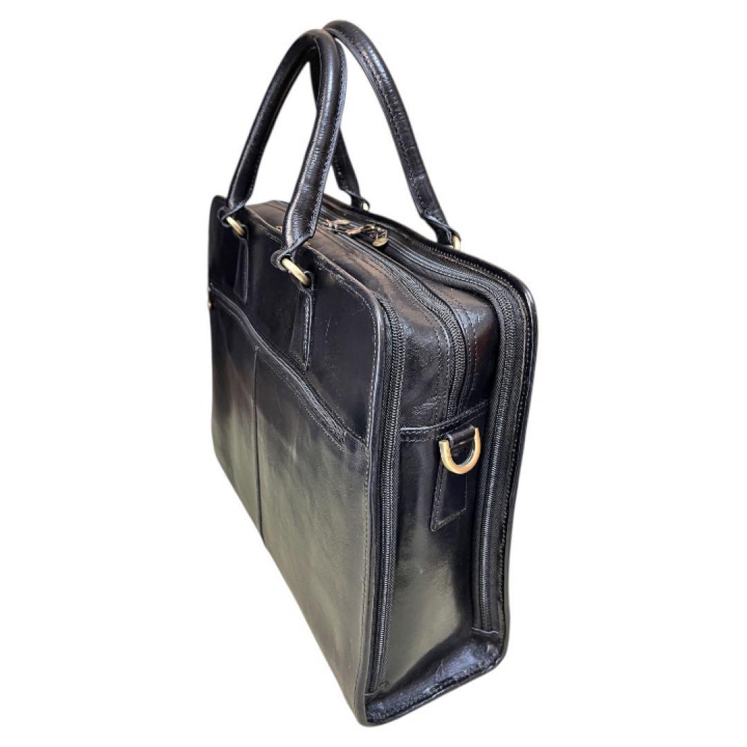 【美品】[BANUCE] ビジネスバッグ メンズ 本革（イタリア皮）