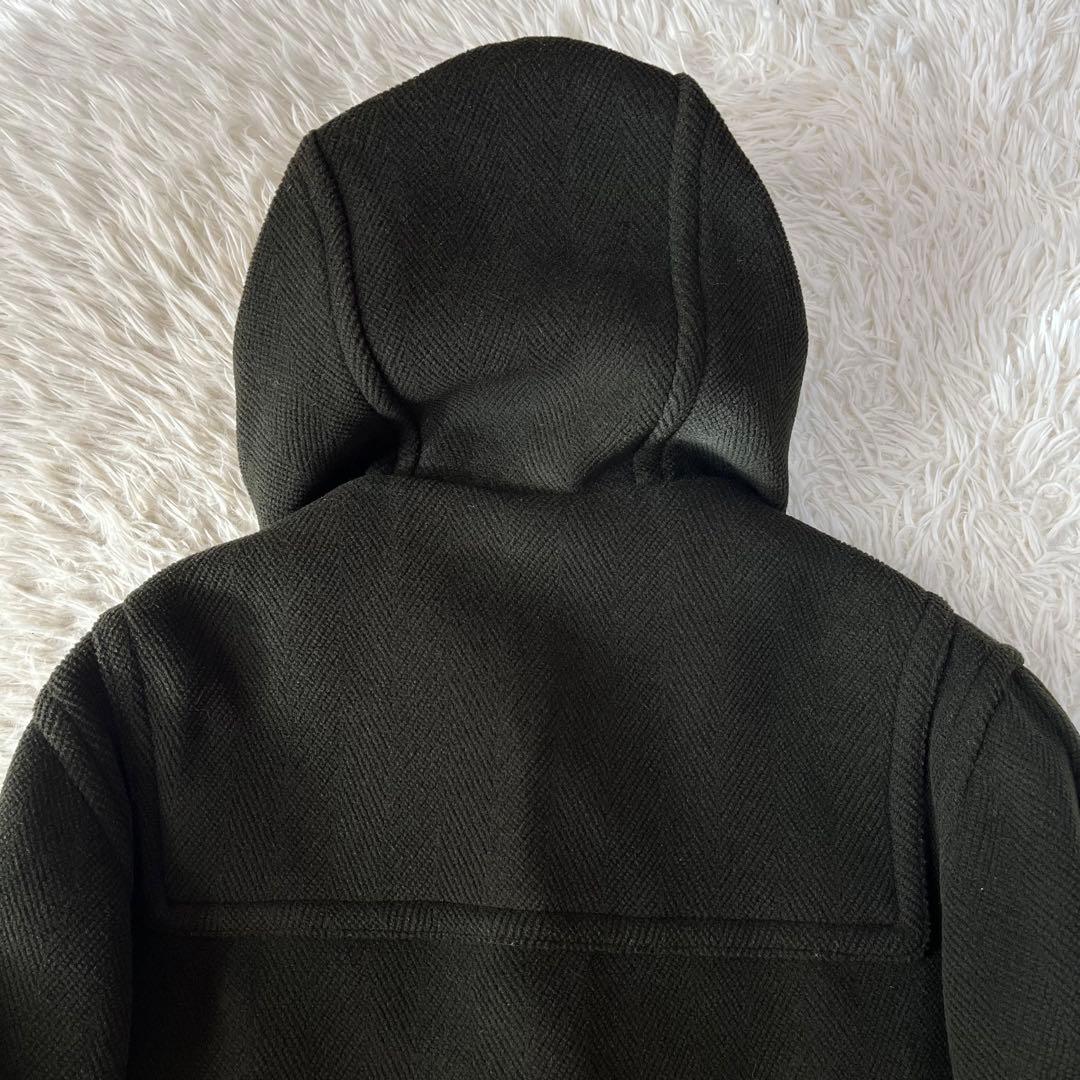 【美品】希少　グレンフェル　ヘリンボーン　ウール　ロング　ダッフルコート