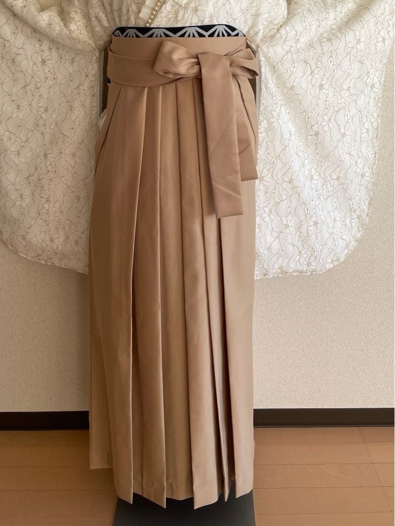 GWセール袴 単品 「ミルクティー　葡萄」 袴 刺繍入り 女性用袴単品