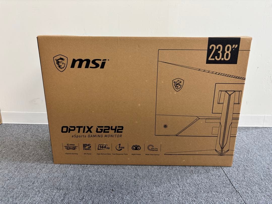 MSI ゲーミングモニター Optix g242 144Hz 1ms