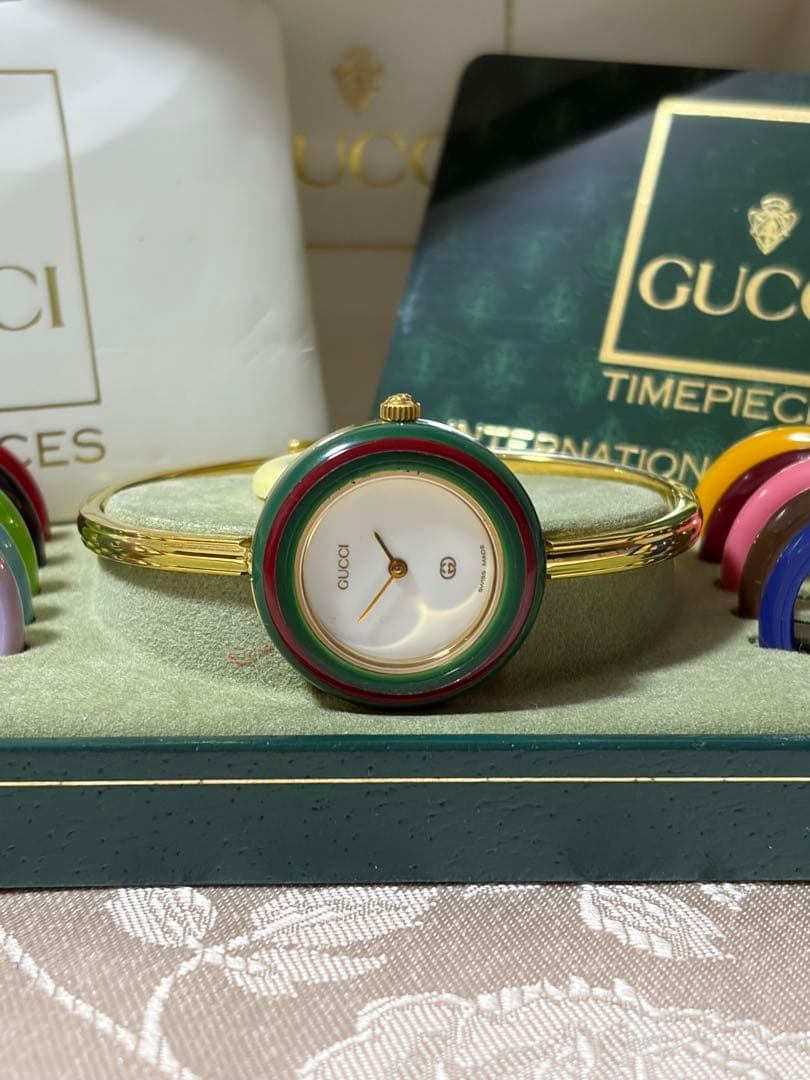 希少 グッチ 動作未確認　チェンジベゼル11/12 全種付 オールドグッチ