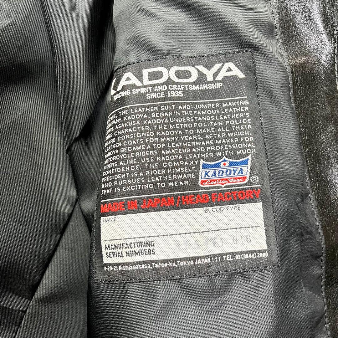 極美品/LLサイズ✨カドヤ ヘッドファクトリー ダブルライダースジャケット